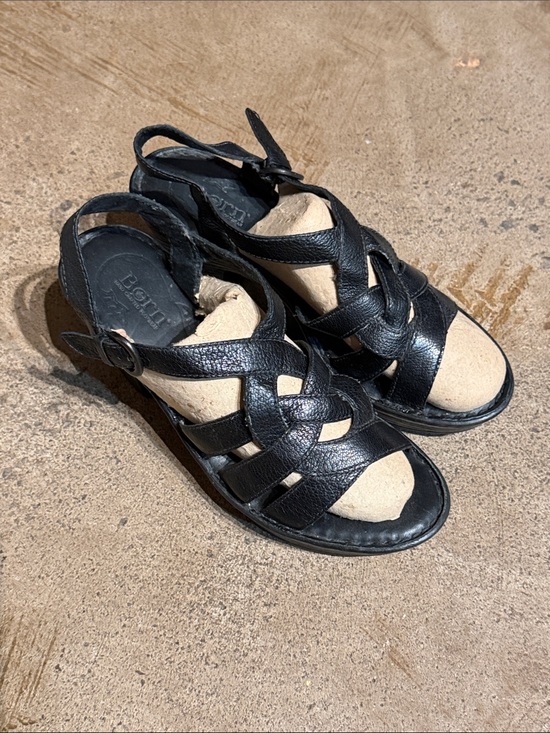 Born Shoes - Born Black Leather Heels